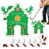 Ayammahic Gingerbread Golf Game Set, 2026 New Mini-Golf Course with Candy Cane Club Sticks, Gingerbread House Goal & 6 Balls, Funny Christmas Games for Family Party, Indoor Gathering Game for Adults view 1