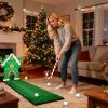 Ayammahic Gingerbread Golf Game Set, 2026 New Mini-Golf Course with Candy Cane Club Sticks, Gingerbread House Goal & 6 Balls, Funny Christmas Games for Family Party, Indoor Gathering Game for Adults view 3