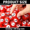 Liliful 100 Piece Raffle Bingo Ball Set Numbered 1-100 with Easy Read Window, Mini Plastic Balls for Night, and Large Group Activities, Red view 2