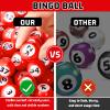 Liliful 100 Piece Raffle Bingo Ball Set Numbered 1-100 with Easy Read Window, Mini Plastic Balls for Night, and Large Group Activities, Red view 4