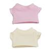 niannyyhouse 7cm-10cm Plush Doll Clothes 2 Solid Color T-Shirts Stuffed Animal Dress-Up Accessories (Pink+Beige) view 1