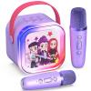 Mini Karaoke Machine for Kids,5 Voice Effects - Portable Bluetooth Speaker with 2 Wireless Mics LED Lights for Boys Girls Ages 3-12| Kids Karaoke Machine Birthday Gift Toy for Singing,Party & Play view 1