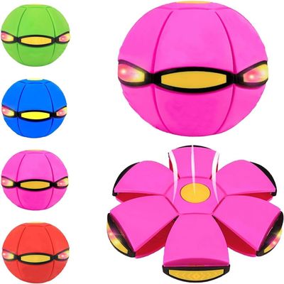 Flexyony Magic Ball, Magic Metaball, Children Bouncing Ball, Parent-Child Interaction, Dual Form Freely Switchable, with 6 Light for Kid (E)