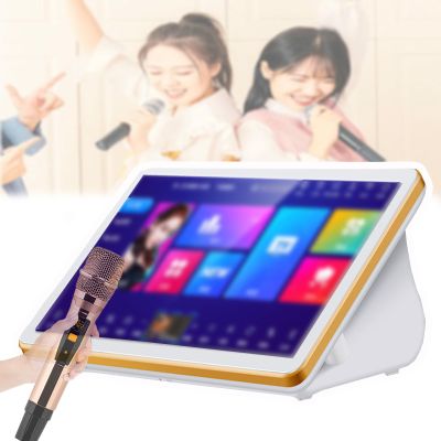 MHRDZWDJ Karaoke Machine with Screen,15.6in Display,500G/1T/2T/3T/4T/6T,YouTube Online Play,Phone/App/Voice Song Request,Dual Android Systems,1.1 Million Song Library,with Mic and Speaker 500G