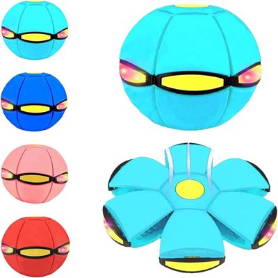 Flexyony Magic Ball, Magic Metaball, Children Bouncing Ball, Parent-Child Interaction, Dual Form Freely Switchable, with 6 Light for Kid (C)