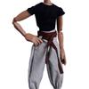 1/12 Scale Male Clothes,6 inches Figure Doll Accessories Elastic Tight T-Shirt Clothes Sport Clothing for 6inch Action Figure Body (Black Tops+Brown Belt+Black Pant) view 1