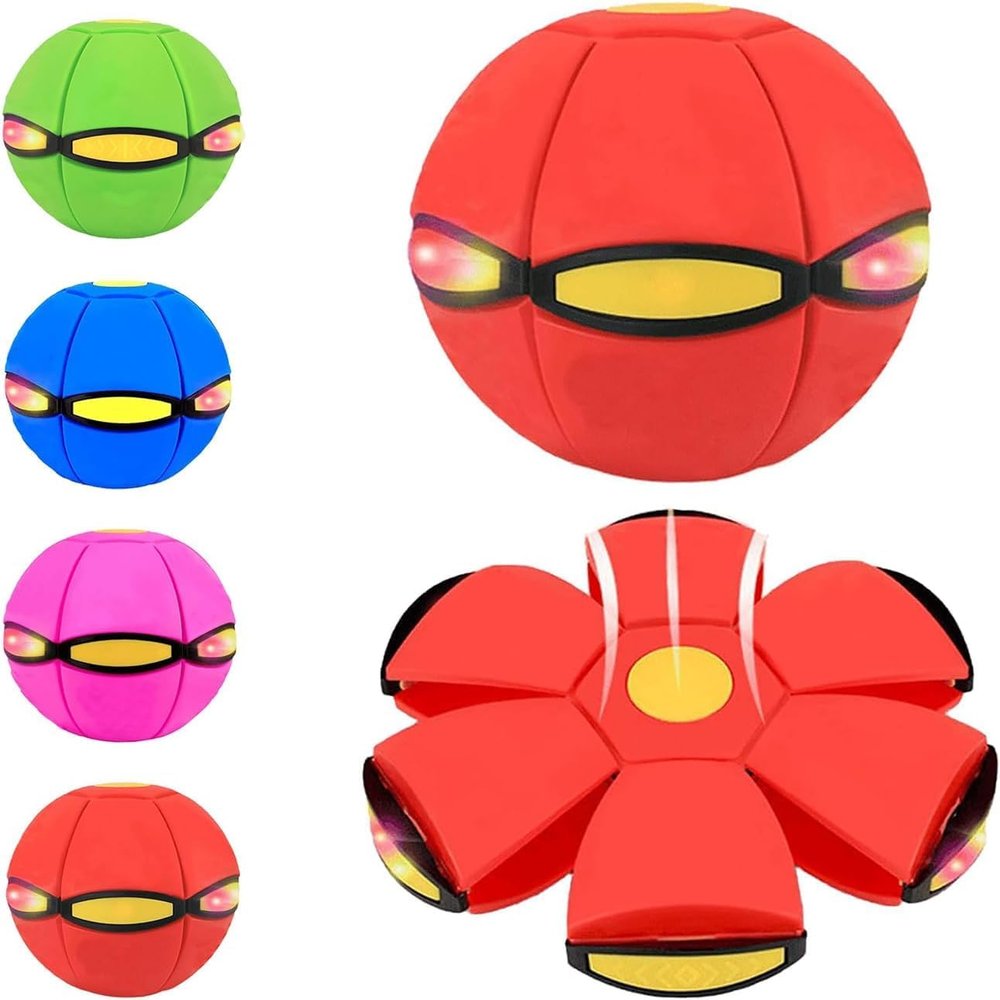Flexyony Magic Ball, Magic Metaball, Children Bouncing Ball, Parent-Child Interaction, Dual Form Freely Switchable, with 6 Light for Kid (F)