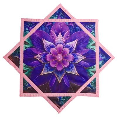 BVCY Flowstar Solar & Light Charging Flow Star UV Glow Juggling Toy Dual Sided Print Easy for Beginners PinkR06-style4