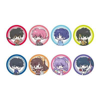 Overglad RMM-021 Ranma 1/2 Trading Can Badges 8 Pieces Deformed Version