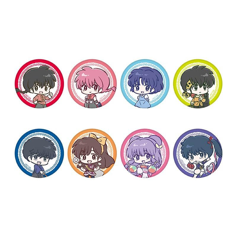 Overglad RMM-021 Ranma 1/2 Trading Can Badges 8 Pieces Deformed Version