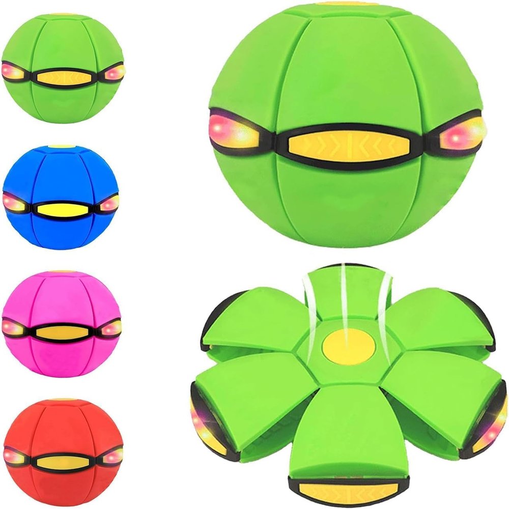 Flexyony Magic Ball, Magic Metaball, Children Bouncing Ball, Parent-Child Interaction, Dual Form Freely Switchable, with 6 Light for Kid (B)