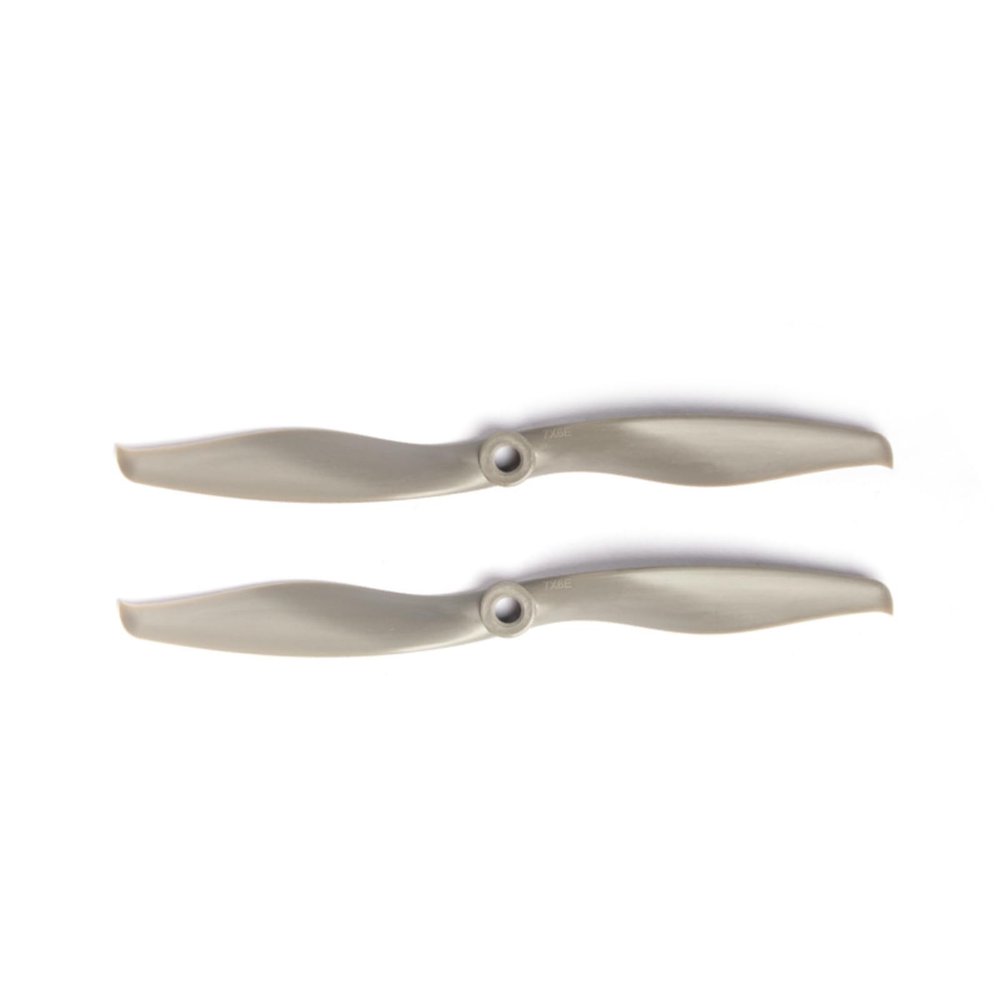 jeeflyhobby 2PCS RC Propeller 4.7x4.7 5x5 6x4 7x5 7x6 9x6 10x5 10x6 11x7 13x6.5 Inch CCW Grey Glass Fiber Nylon Hybrid Propellers 2-Vane Props for Racing Drone & RC Aircraft (2pcs 7x6inch)
