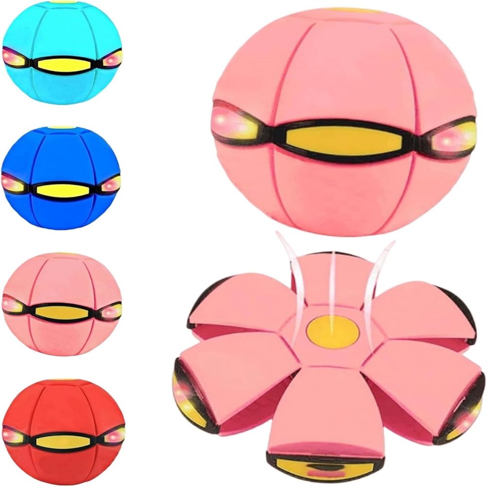 Flexyony Magic Ball, Magic Metaball, Children Bouncing Ball, Parent-Child Interaction, Dual Form Freely Switchable, with 6 Light (A)