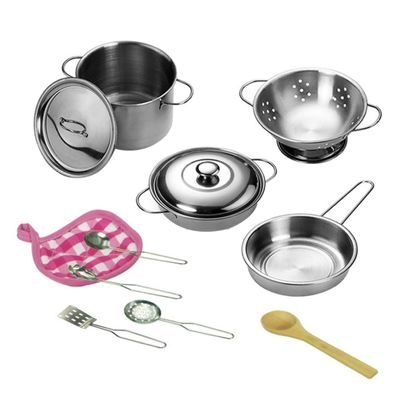 Joygoodta Little Chef Pretend Play Accessories Cookware Set for Kids Toddlers Toys 12PCS