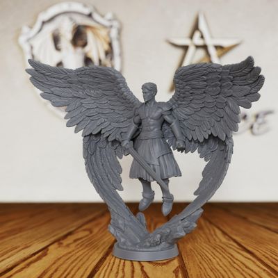 32mm Scale Winged Celestial Guardian - Unpainted Resin Hero for Tabletop RPG Game & Miniature Game - Fantasy Figure for Dungeon Masters & RPG Gift - Solar Warrior(AS503)