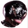 AiCc stylists Halloween Latex Hood Zipper Eyes and Mouth Rubber Mask Cosplay (Black, XXL) view 1