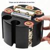 INLETTER Wood Carousel Poker Chip Case, Poker Chip Carrier Holder - Holds 200 Pcs Chips and 2 Decks of Playing Cards for Casino Party Supplies Family Game Accessory view 3