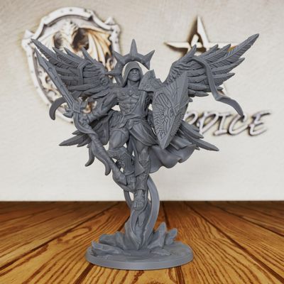 AUSPDICE Sol The Holiest 3D Printed Tabletop Unpainted Miniature, DND Minis for Dungeons and Dragons,TTRPG Game Accessory, Fantasy Role Playing Figurine- AS479
