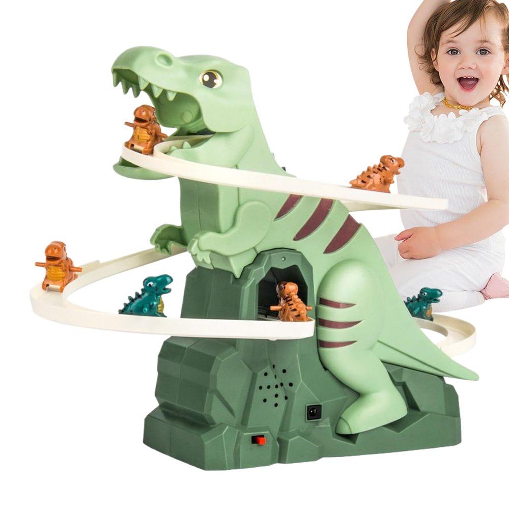 Genrico Electric Dinosaur Toy Stairs Climber for with Animated Design Interactive Circuit Lights and Music Children 3+ Years Old
