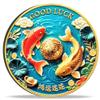 Koi Fish Lucky Coin - Symbol of Prosperity & Fortune, Lottery Ticket Scratcher Tool, Good Luck Charm Challenge Coin, Chinese New Year Gift view 1