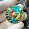 Koi Fish Lucky Coin - Symbol of Prosperity & Fortune, Lottery Ticket Scratcher Tool, Good Luck Charm Challenge Coin, Chinese New Year Gift view 3