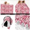 Muishi Leopard Print Pink Baby Car Seat Canopy Nursing Cover for Newborn Car Seat Breastfeeding Covers Blanket Newborn Shower Gift view 2