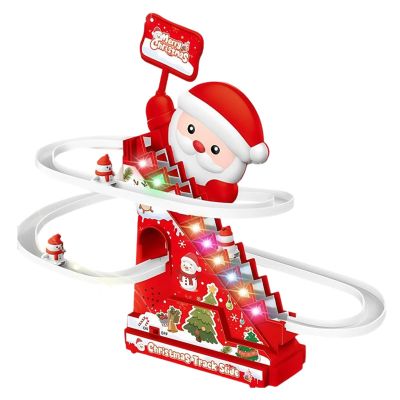 Electric Track Snowman Coaster Activity, Santa Christmas Electric Track Toy, Toddler Roller Coaster Toy, for Garden Home Play
