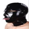 AiCc stylists Latex Zippula Hood Halloween Rubber Mask Zipper eyes and mouth Cosplay (XS) view 2