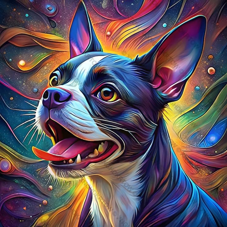 1000 Piece Jigsaw Puzzle Holiday Collection Mystical Dog Yawning Jigsaw Puzzle for Adults Puzzle Game Christmas