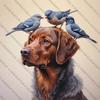 1000 Large Piece Jigsaw Puzzle Dog with Birds On Head Puzzle for Adult Entertainment DIY Collectibles Creative Birthday Gift view 1