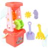 Beaupretty 5pcs Interactive Beach Set with Trolley, Hourglass, Sand Shovel, Rake, and Star in Mixed Colors for Boys and Play at Home and Beach view 3