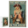 1000 PCS Wood Jigsaw Puzzles for Adults Bathroom The Best Seat in The House Pirate Puzzles for Adults Games Educational Toys Gifts view 1