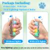 2 Pcs Light Up and No Light Keyboard Fidget Toy, Cute Catpaw Clicky Keyboard Fidget Clicker Keychain, Cat Paw Key Button Stress Relief Fidget for Adult to Anxiety Decompression (Blue Pink) view 3