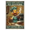 1000 PCS Wood Jigsaw Puzzles for Adults Rustic Duck Tape Cant Fix My Cooking But Coffee Helps Duck Puzzles for Adults Games Educational Toys Gifts view 2