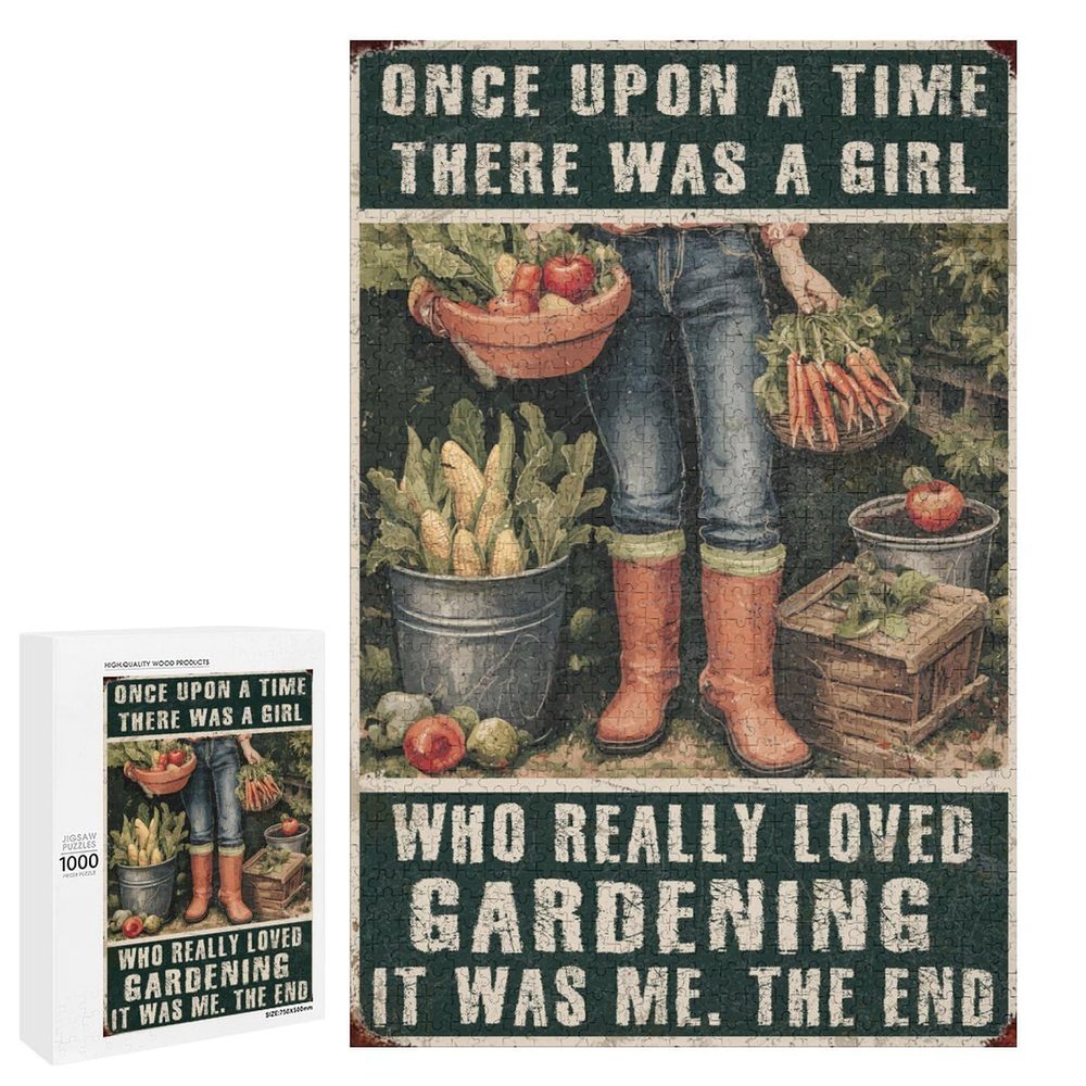 1000 PCS Wood Jigsaw Puzzles for Adults A Girl Who Really Loved Gardening Plant Puzzles for Adults Games Educational Toys Gifts