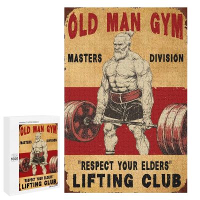 1000 PCS Wood Jigsaw Puzzles for Adults Old Man Gym Puzzles for Adults Games Educational Toys Gifts