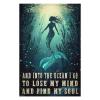 1000 PCS Wood Jigsaw Puzzles for Adults Rustic Into The Ocean I Go Mystical Ocean Quote Seaside Soulful Beach House Puzzles for Adults Games Educational Toys Gifts view 2