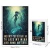 1000 PCS Wood Jigsaw Puzzles for Adults Rustic Into The Ocean I Go Mystical Ocean Quote Seaside Soulful Beach House Puzzles for Adults Games Educational Toys Gifts view 3