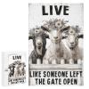 1000 PCS Wood Jigsaw Puzzles for Adults Outside Goats Live Like Someone Left The Gate Open Wall Goat Puzzles for Adults Games Educational Toys Gifts view 1