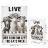 1000 PCS Wood Jigsaw Puzzles for Adults Outside Goats Live Like Someone Left The Gate Open Wall Goat Puzzles for Adults Games Educational Toys Gifts view 3