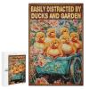 1000 PCS Wood Jigsaw Puzzles for Adults Garden Duck Easily Distracted by Ducks and Garden Puzzles for Adults Games Educational Toys Gifts view 1