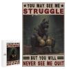 1000 PCS Wood Jigsaw Puzzles for Adults You May See Me Strucgle But You Will Never See Me Quit Boxing Pitbull Animal Puzzles for Adults Games Educational Toys Gifts view 1
