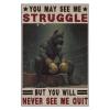 1000 PCS Wood Jigsaw Puzzles for Adults You May See Me Strucgle But You Will Never See Me Quit Boxing Pitbull Animal Puzzles for Adults Games Educational Toys Gifts view 2