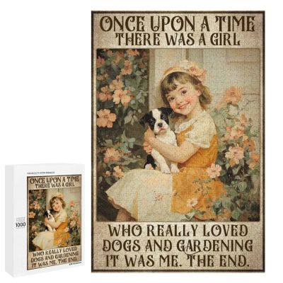 1000 PCS Wood Jigsaw Puzzles for Adults Once Upon A Time There was A Girl Garden Backyard Puzzles for Adults Games Educational Toys Gifts