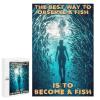 1000 PCS Wood Jigsaw Puzzles for Adults Rustic Ocean Scuba Diving The Best Way to Observe A Fish Marine Theme Puzzles for Adults Games Educational Toys Gifts view 1