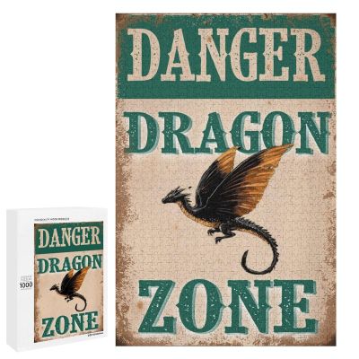 1000 PCS Wood Jigsaw Puzzles for Adults Dragon Danger Dragon Zone Bar Room Garage Puzzles for Adults Games Educational Toys Gifts