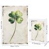 1000 PCS Wood Jigsaw Puzzles for Adults Four Leaf Clover Meadow Flower Floral Good Luck Charm Green Nature Wildlife Watercolor Garden Puzzles for Adults Games Educational Toys Gifts view 3
