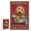 1000 PCS Wood Jigsaw Puzzles for Adults Goldendoodle Dog Co. Bath Soap Wash Your Paws Puzzles for Adults Games Educational Toys Gifts view 1