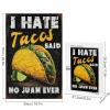 1000 PCS Wood Jigsaw Puzzles for Adults I Hate Tacos Puzzles for Adults Games Educational Toys Gifts view 3