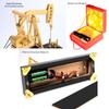 3D Electric Metal Oil Well Pump Jack Model, DIY Industrial Mechanical Model Toy Gift, Creative Desktop Ornament Decoration, Science Eductional Toy view 3